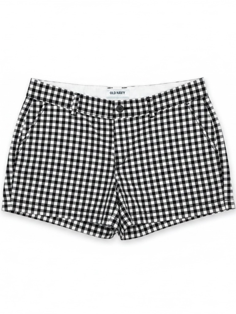 Old Navy Size 10 Everyday Black/White Gingham Check Shorts